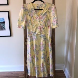 LAURA ASHLEY Floral Cotton Dress.